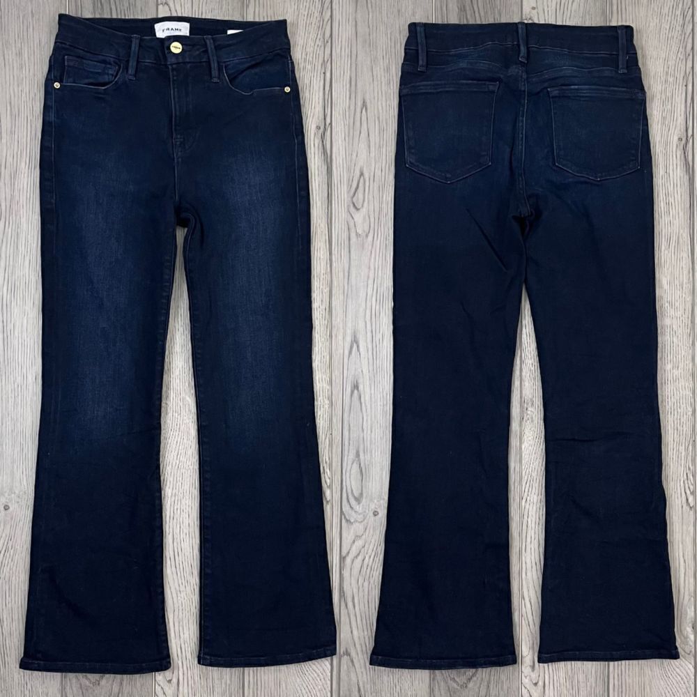 FRAME Le Crop Mini Bootcut Size 26 Denim Cotton High Rise Retro Vintage 70s Jean